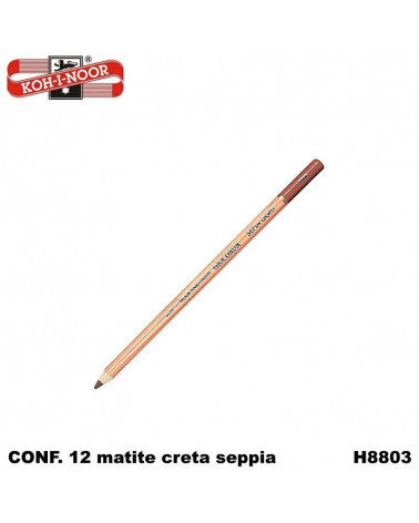 KIN MATITA CRETA SEPPIA 12PZ.H8803