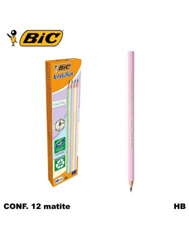 BIC MATITA EVOLUTION PASTEL [12PZ]