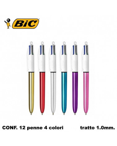 BIC SFERA 4 COLORI SHINE 12PZ.