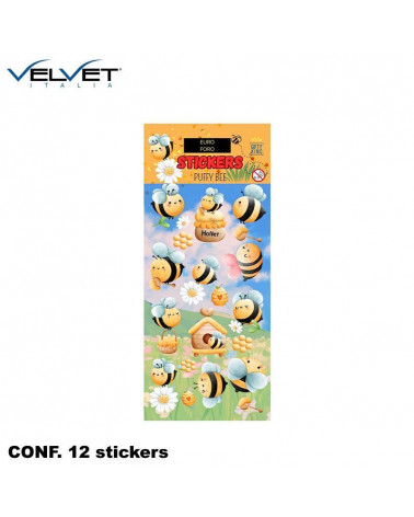 VELVET STICKERS PUFFY BEE 6PZ. 0119