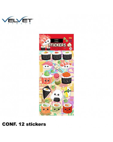 VELVET STICKERS PUFFY SUSHI 6PZ. 0127