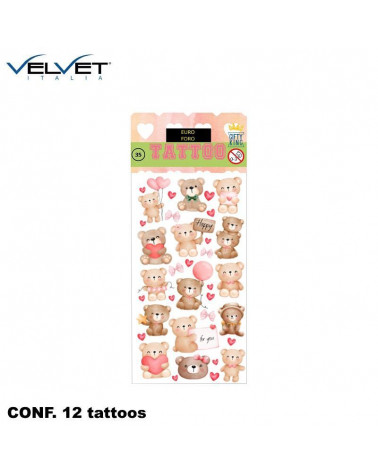VELVET TATTOOS BEAR 6PZ. 0066