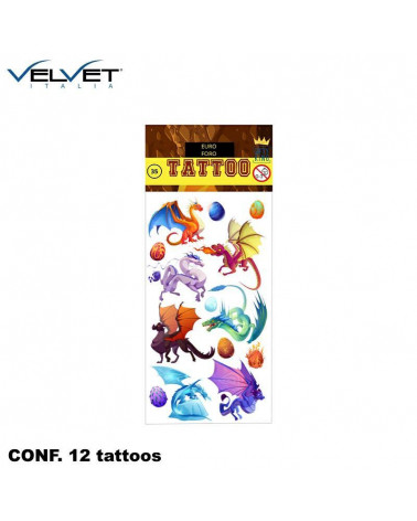 VELVET TATTOOS DRAGON 6PZ. 0088