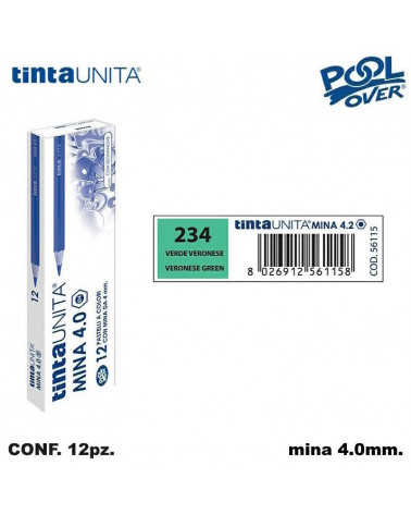TINTA UNITA PASTELLO MINA 4MM. VERDE VERONESE 234 [12PZ] 56115
