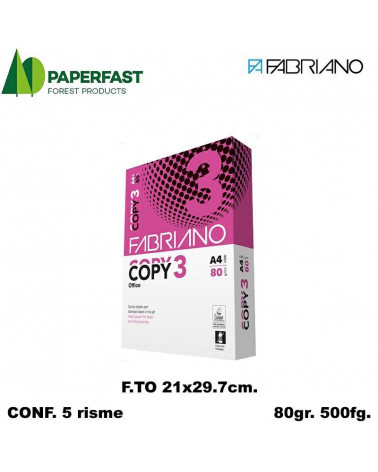 COPY 3 CARTA A4 80gr. 500fg. FOTOCOPIE [5PZ]