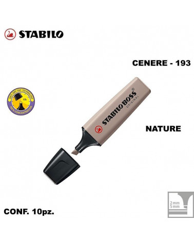 STABILO BOSS NATURE CENERE 193-EVIDENZIATORE [10PZ]