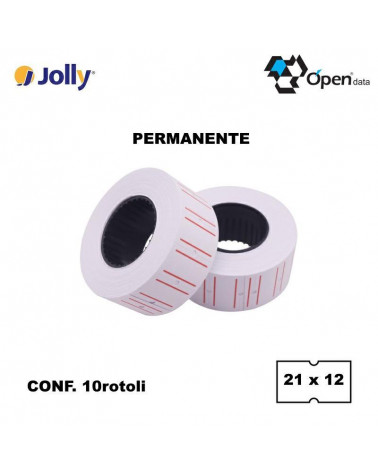 JOLLY ETICHETTE PER PREZZATRICE  21X12-PERMANENTE [10PZ]