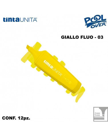 TINTA UNITA EVIDENZIATORE PALETTE GIALLO FLUO 03 12PZ.