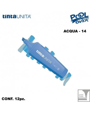 TINTA UNITA EVIDENZIATORE PALETTE ACQUA 14 12PZ.
