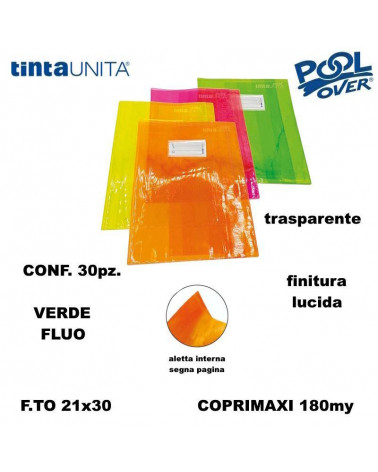 TINTA UNITA COPRIMAXI SUPERCRISTAL 180MY VERDE FLUO [30PZ]