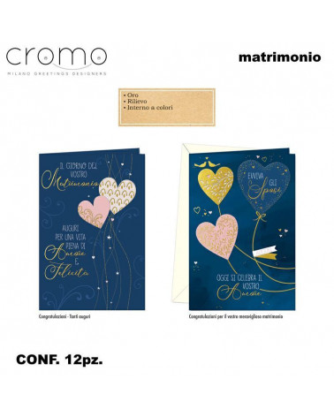 CROMO BIGLIETTI MATRIMONIO NO.8948 [12PZ]