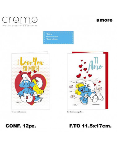 CROMO BIGLIETTI LOVE PUFFI PU.10805 [12PZ]