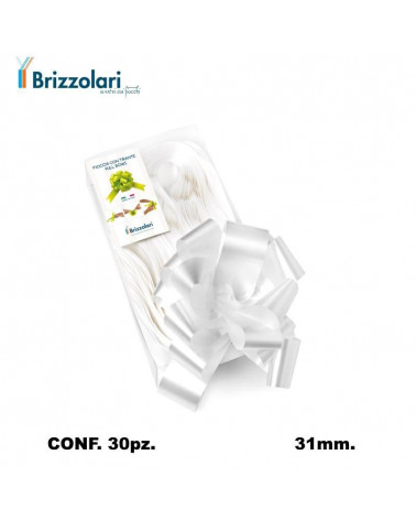 BRIZZOLARI COCCARDA STRAPPO MM31 30PZ. BIANCO 01