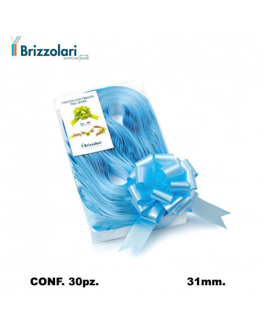 BRIZZOLARI COCCARDA STRAPPO MM31 30PZ. CELESTE 06