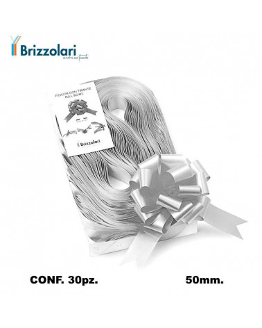 BRIZZOLARI COCCARDA STRAPPO MM50 30PZ. ARGENTO 04