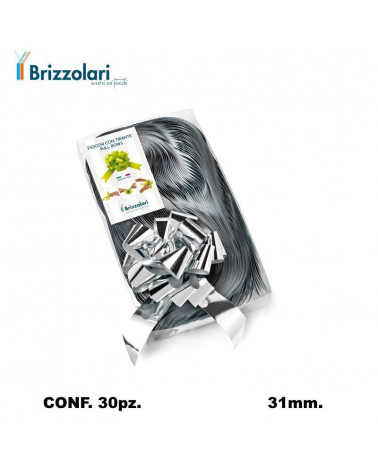 BRIZZOLARI COCCARDA STRAPPO MM31 30PZ. ARGENTO 04-LUCIDA