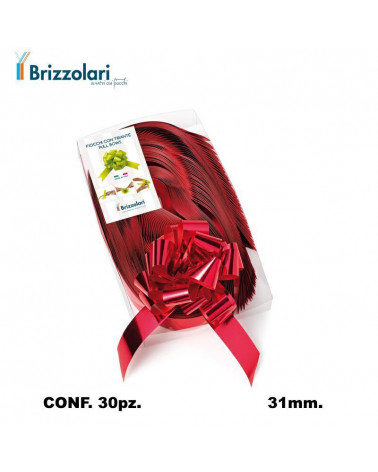 BRIZZOLARI COCCARDA STRAPPO MM31 30PZ. ROSSO 07-LUCIDA