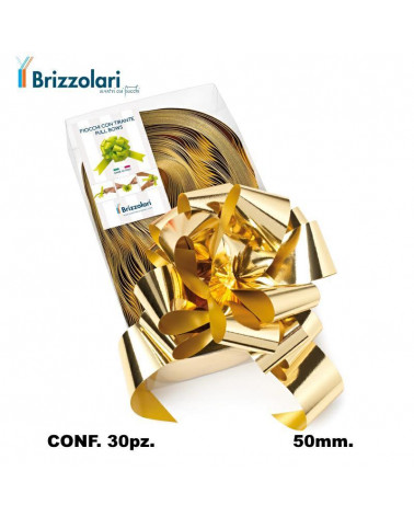 BRIZZOLARI COCCARDA STRAPPO MM50 30PZ. ORO 03-LUCIDA