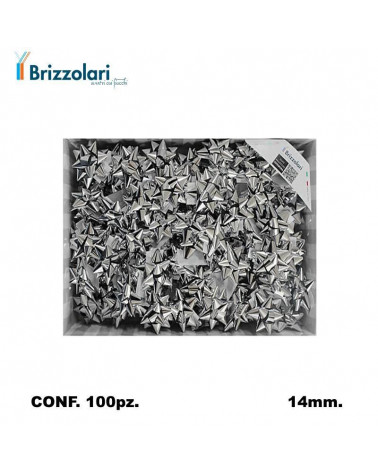 BRIZZOLARI COCCARDA 3170 MM14 100PZ. MEDIA ARGENTO 04-METAL