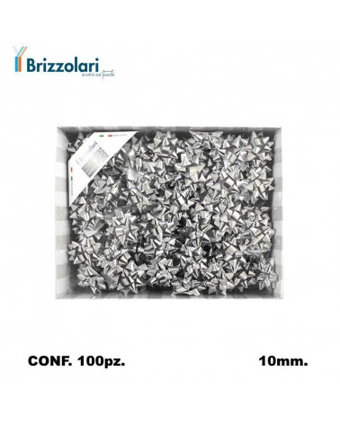 BRIZZOLARI COCCARDA 3070 MM10 100PZ. PICCOLA ARGENTO 04-METAL