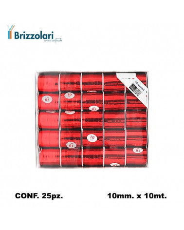 BRIZZOLARI ROCCHETTO 8270 10MT.25PZ.METAL ROSSO 07-METAL