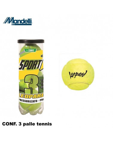 MANDELLI PALLE TENNIS TUBO LEOPARD 3PZ.