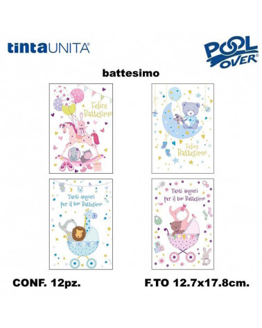 DEDICATO A TE BIGLIETTI 3D POP-UP BATTESIMO [12PZ]