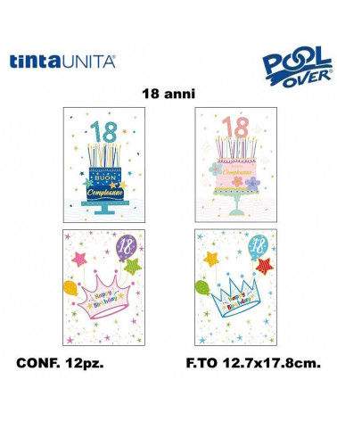 DEDICATO A TE BIGLIETTI 3D POP-UP 18 ANNI [12PZ]