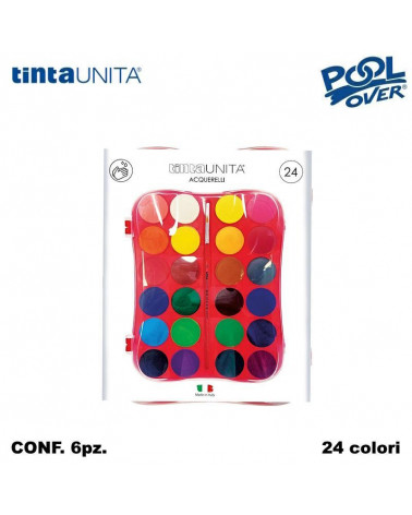 TINTA UNITA ACQUERELLO 030+PENNELLO 24COL. [4PZ]