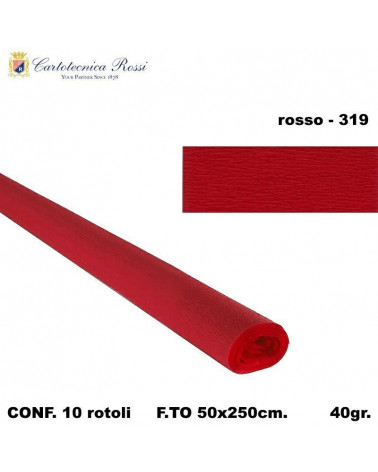 C.ROSSI CRESPO 40GR.50X250CM. ROSSO SCURO 319 [10PZ]