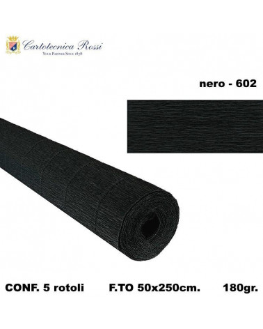 C.ROSSI CRESPO 180GR.50X250CM. NERO 602 [5PZ]