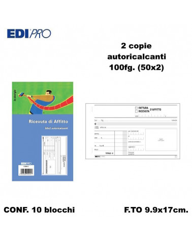 EDIPRO RICEVUTE AFFITTO 9.9x17 2C. E5504C [10PZ]