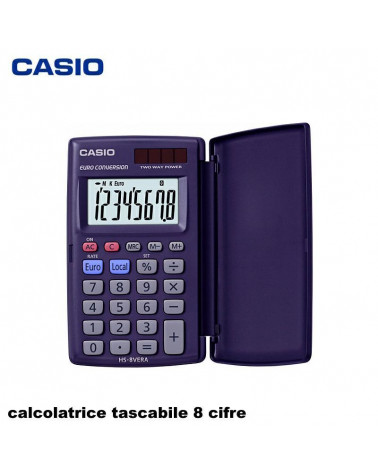 CASIO CALCOLATRICE TASCABILE HS8VERA 8 CIFRE