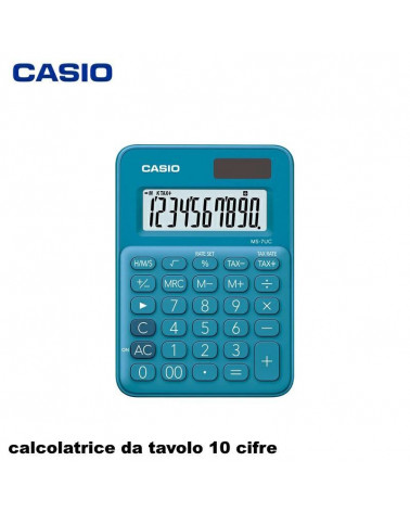 CASIO CALCOLATRICE DA TAVOLO MS7UC-BU BLU 10 CIFRE