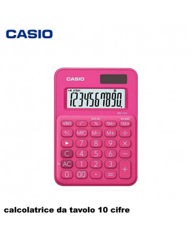 CASIO CALCOLATRICE DA TAVOLO MS7UC-RD ROSSO 10 CIFRE