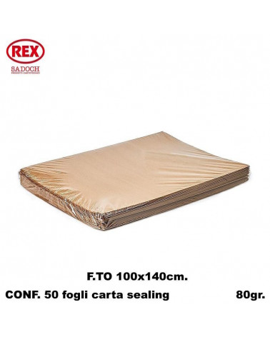 REX CARTA SEALING PIEGATA 80GR.50FG. IMBALLO AVANA