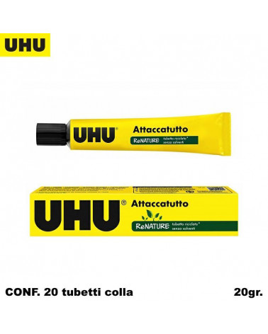 UHU COLLA ATTACCATUTTO RENATURE SENZA SOLVENTI 20gr. [20PZ]