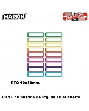 MARKIN ETICHETTE ADESIVE 10CF. 2FG. 10x50 BORDATE
