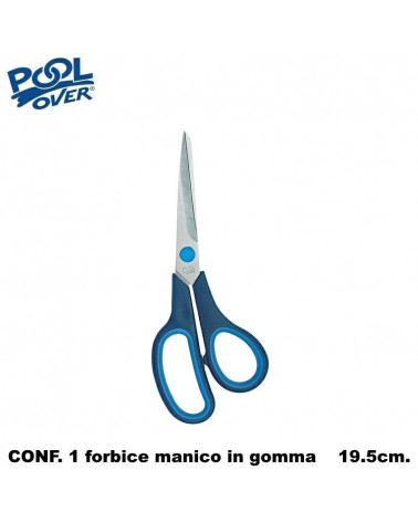 POOL OVER FORBICE ACCIAIO 19,5CM. MANICO PLASTICA 95994