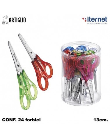 ITERNET FORBICE SCUOLA BARATTOLO 24PZ. CENTIMETRATE