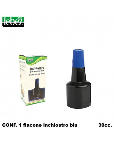 LEBEZ INCHIOSTRO PER TIMBRI 30CC. BLU