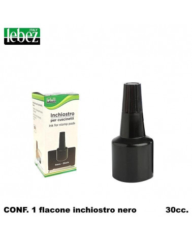 LEBEZ INCHIOSTRO PER TIMBRI 30CC. NERO