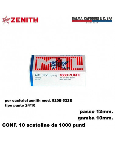 ZENITH PUNTI 515/10 1000P. PER CUCITRICE-24/10 [10PZ]