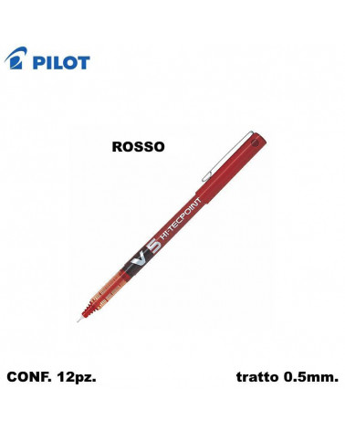 PILOT ROLLER V5 05  ROSSO [12PZ]