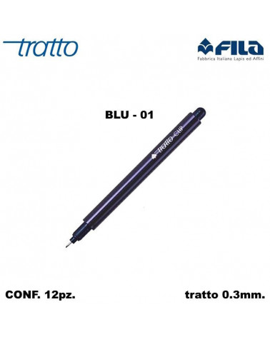 TRATTO MARCATORE CLIP  BLU-FILA [12PZ]
