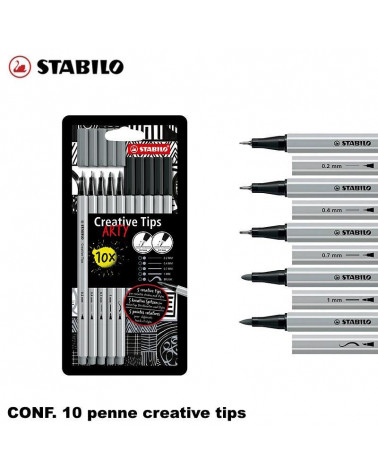 STABILO CREATIVE TIPS 10PZ.
