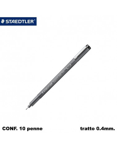 STAEDTLER FINELINER MARS GRAPHIC  PIGMENT LINER NERO 04 [10PZ]