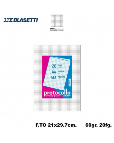 BLASETTI PROTOCOLLO 60GR.A4 20FG.5MM 294