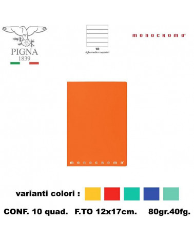 MONOCROMO MINI QUADERNO 40FG. 1R [10PZ]