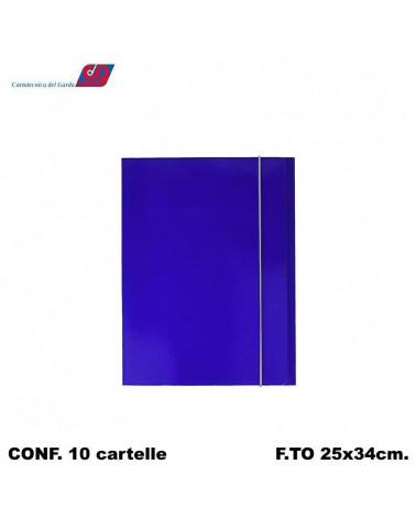 GARDA CARTELLA CON ELASTICO A4 BLU-3 LEMBI C.DEL [10PZ]
